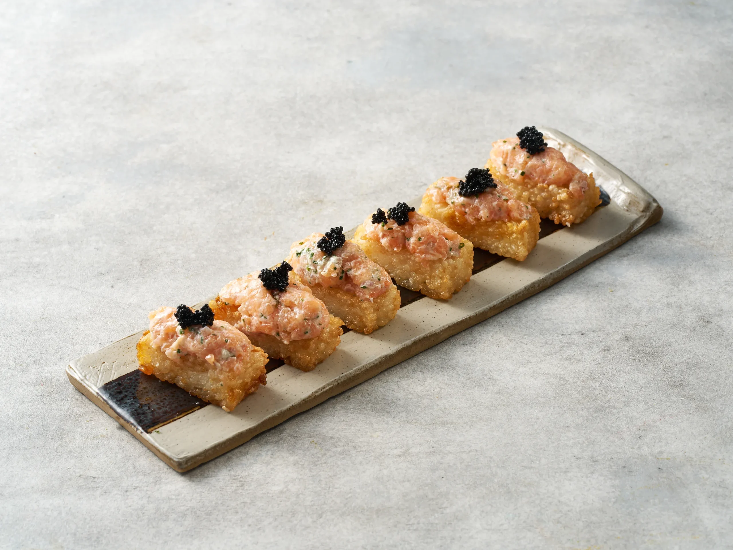 Smoked Salmon with Cream Cheese Crispy Rice